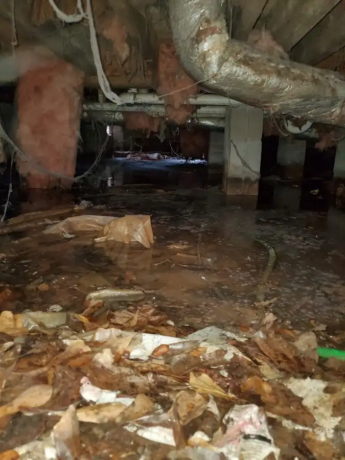 Crawl space flood assessment for Commercial Water Damage Restoration in Lockhart